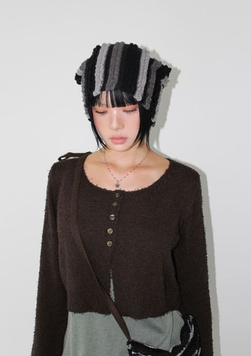 ROLLING STRIPE BEANIE